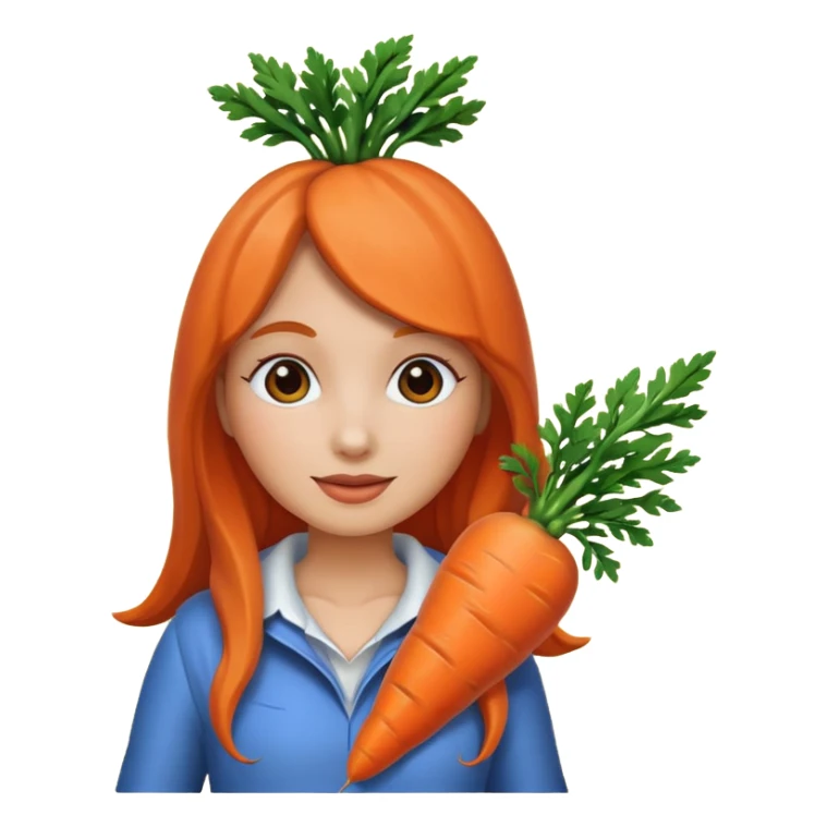 carrot woman sticker