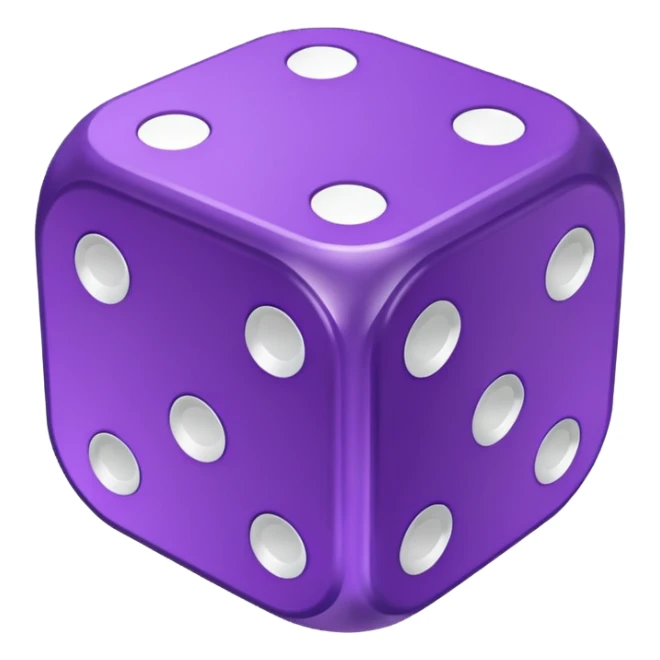 purple dice moving sticker