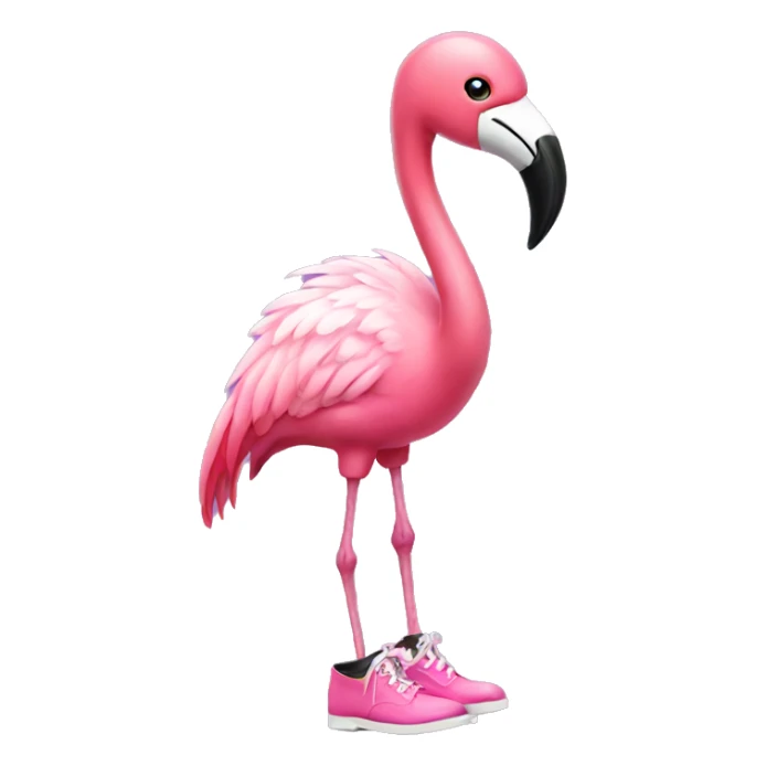 pink flamingo with tap shoes sticker