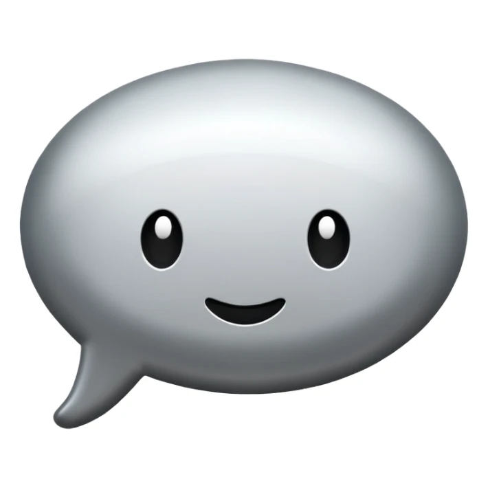  chat burbulas juodai baltas su mettalic efektu be veiduko sticker