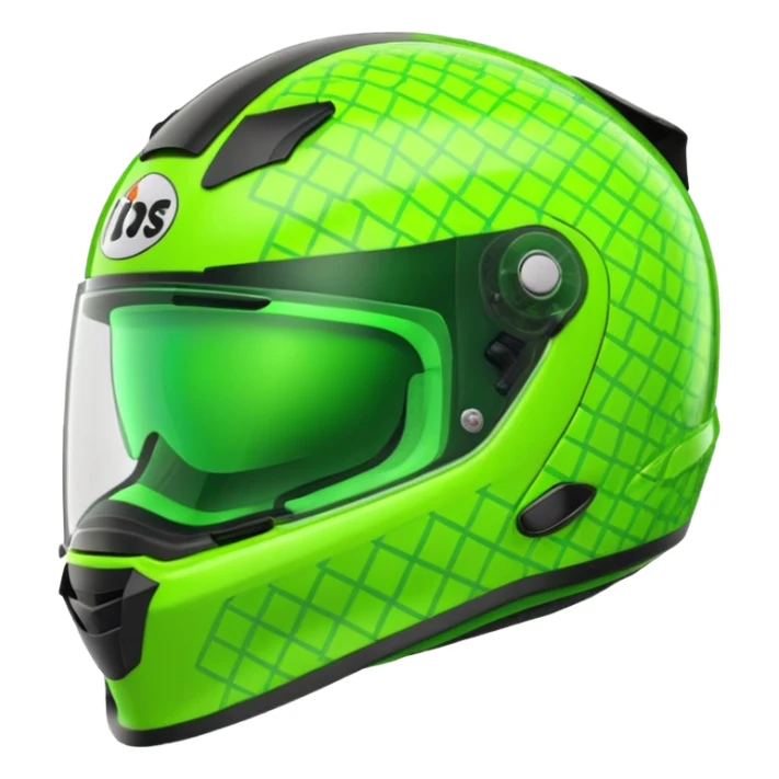 ate a Florecent green heart emoji as the same patterns as Lando Norris's helmet sticker