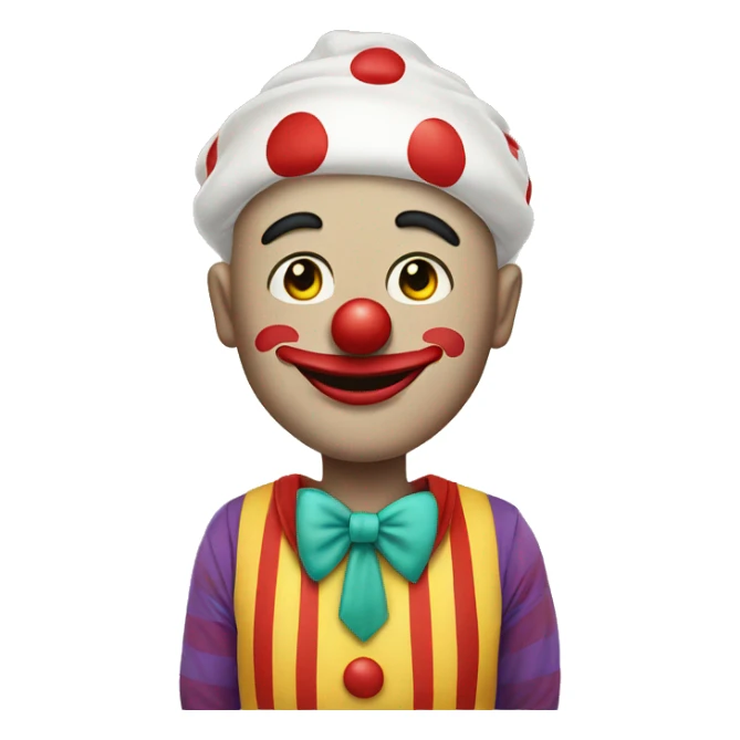 a pregnant man in clown make up in full size sticker