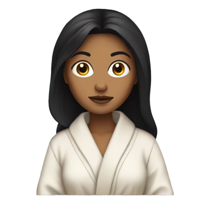 Woman with black hair in a robe mad  sticker