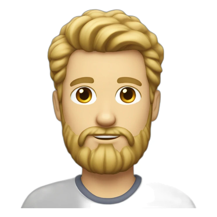 white guy bearded with fifties style hair sticker