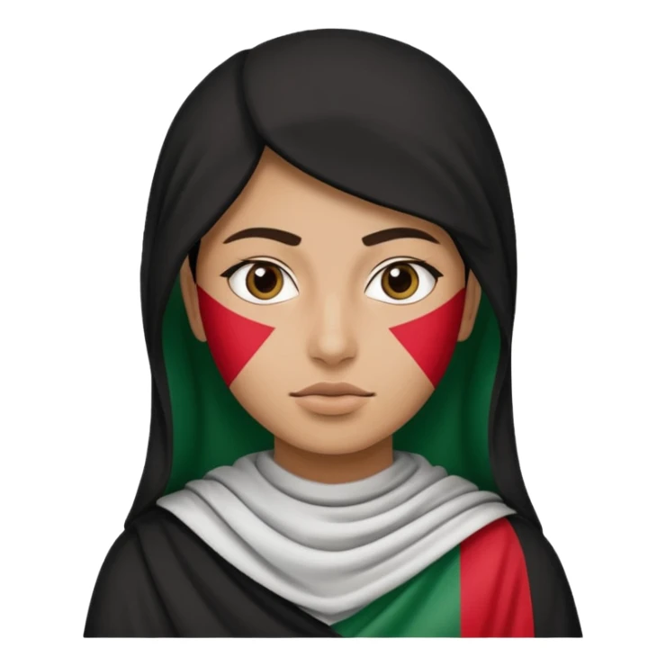 give me one face emoji for palestine sticker