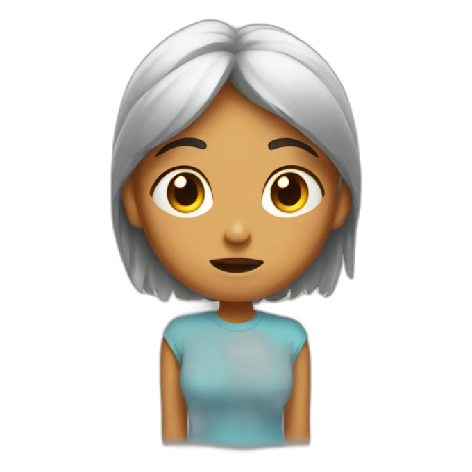 confused beautiful girl who meditates sticker