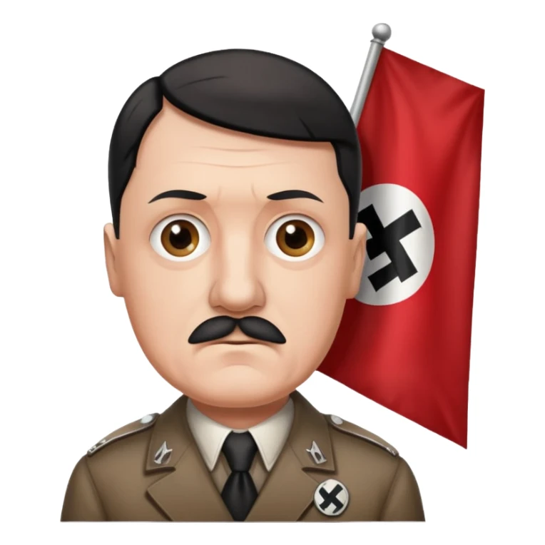 HITLER holding a nazi flag pls sticker