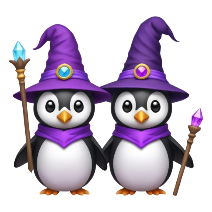 Creo uno de un pingüino mago con 2 cabezas sticker
