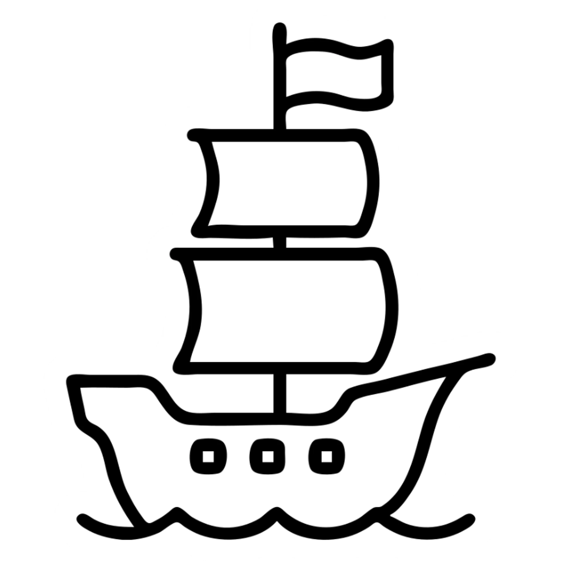 pirate ship sticker