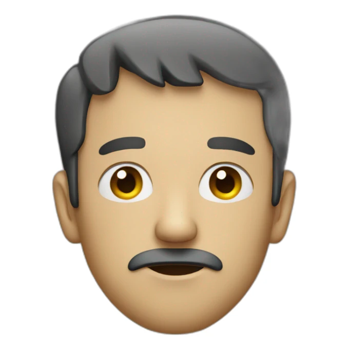 a man with baggy eyes and tired sticker