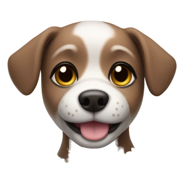 Little dog with flowers sticker