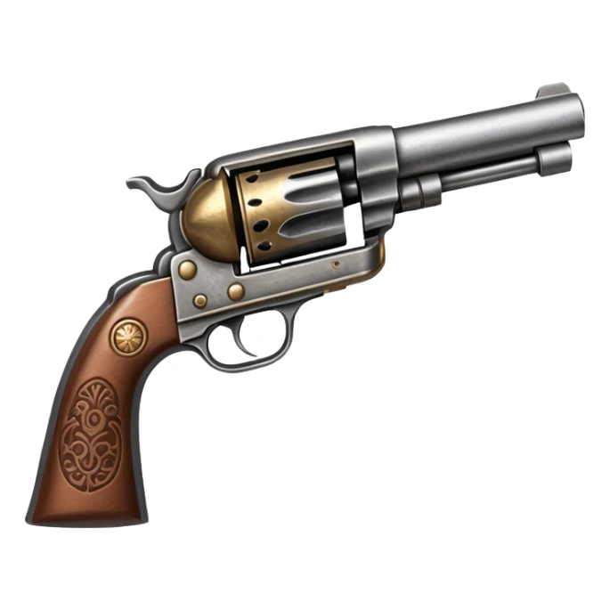 Old west revolver pistol sticker