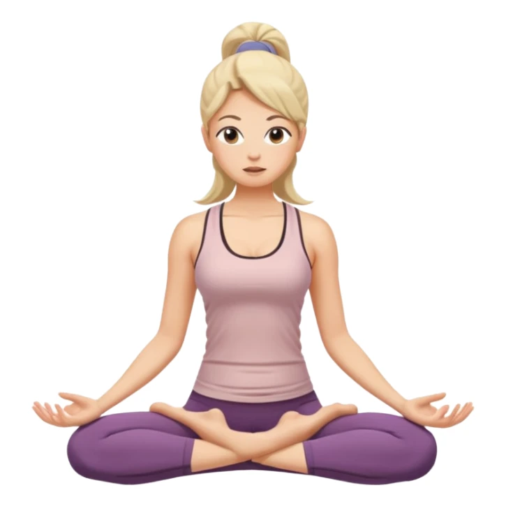 woman burping during yoga practice sticker