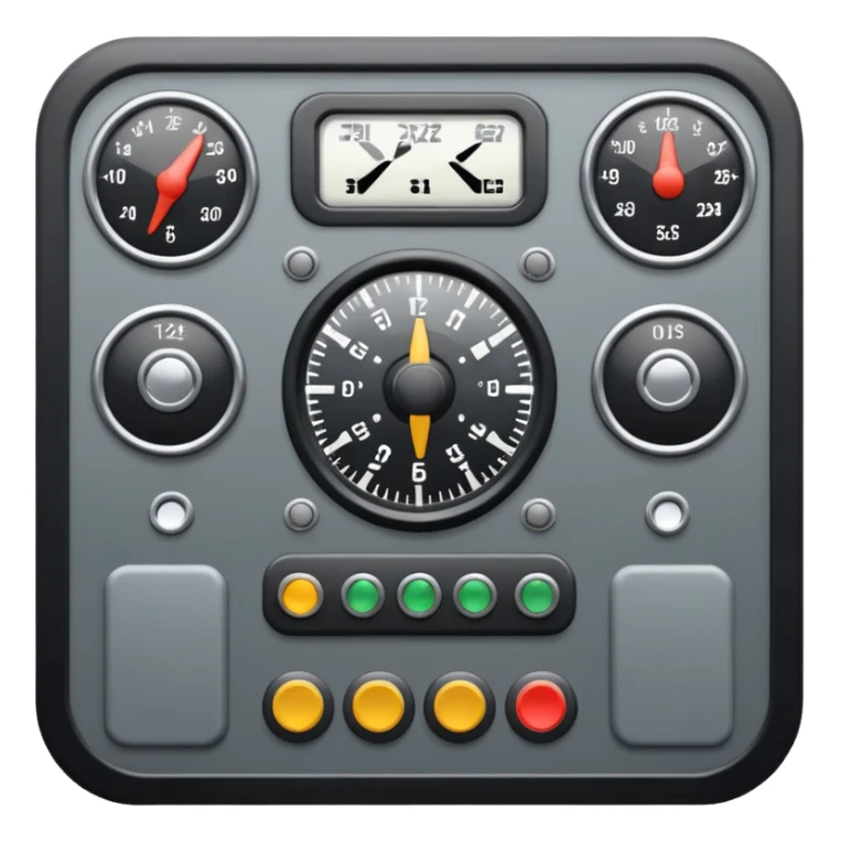 just the central flight panel of a cargo helicopter with a white backround sticker