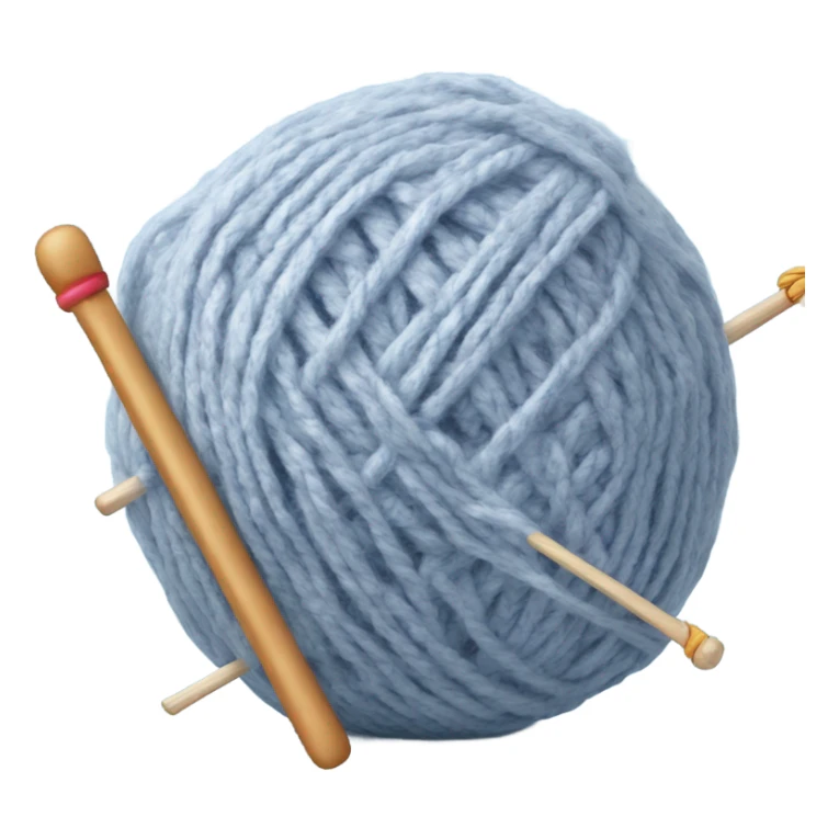 ball of yarn with knitting needles sticker