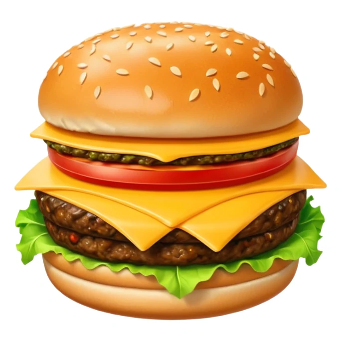 A single burger image for my food vertical in the super app sticker