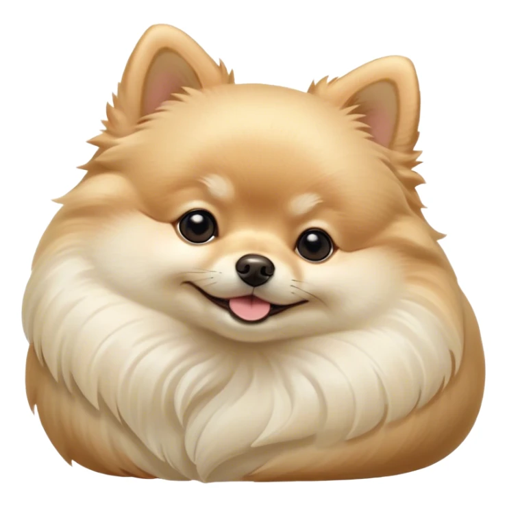 Meme-Worthy Cute Sleeping Cream Pomeranian Portrait Emoji, Head resting peacefully with a contented smile, showcasing a delightfully compact build and a luxuriously soft, fluffy cream Fur, eyes shut in a serene nap, Simplified yet hilariously adorable features, highly detailed, glowing with a soft, drowsy light, high shine, relaxed and utterly lovable, stylized with an air of playful laziness, bright and heartwarming, soft glowing outline, capturing the essence of a comically sleepy companion, so meme-worthy it feels like it could instantly become the next viral sensation of adorable slumber! sticker