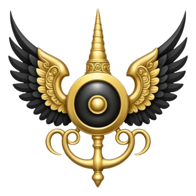 Holy Emblem with black wings and horn sticker