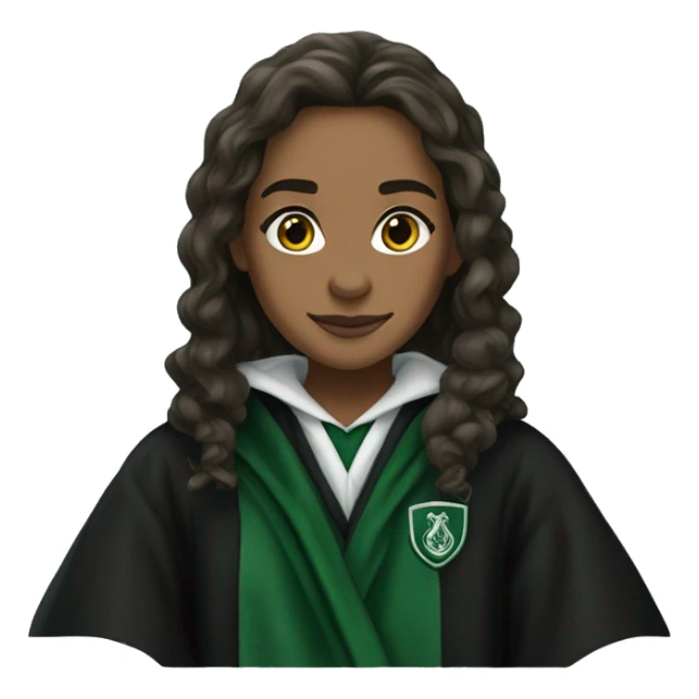 Hermione granger in slytherin robes sticker