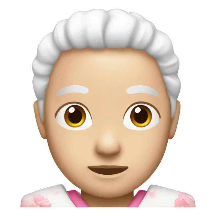 Pink and white japanese  sticker