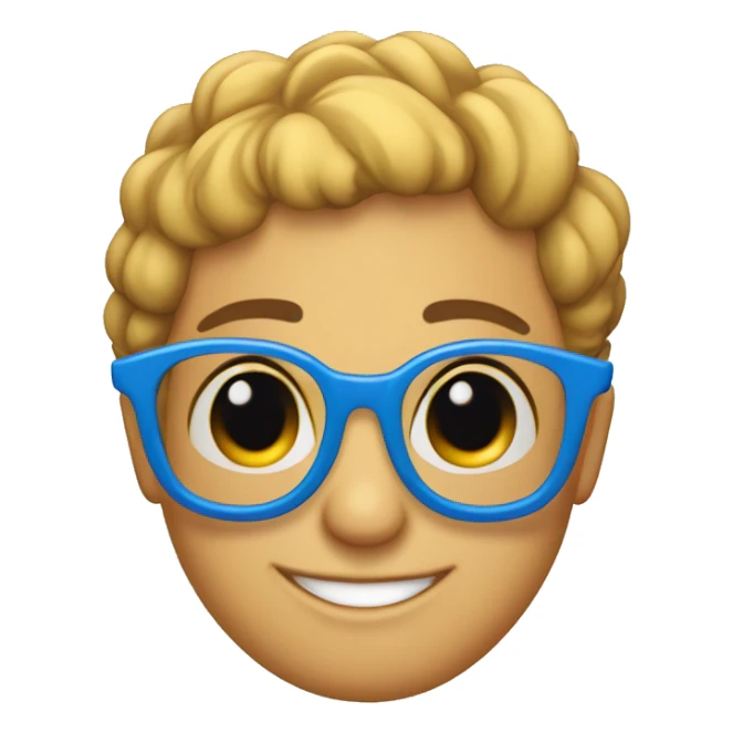 carita feliz con gafas de sol azules sticker