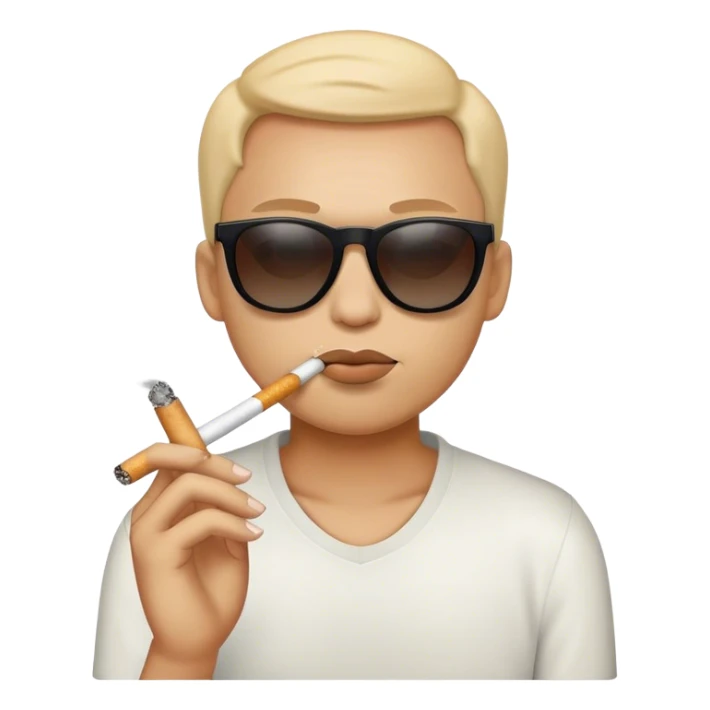 Emoji smoking with sunglasses  sticker