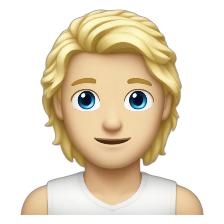 blonde hair and blue eyed guy sticker