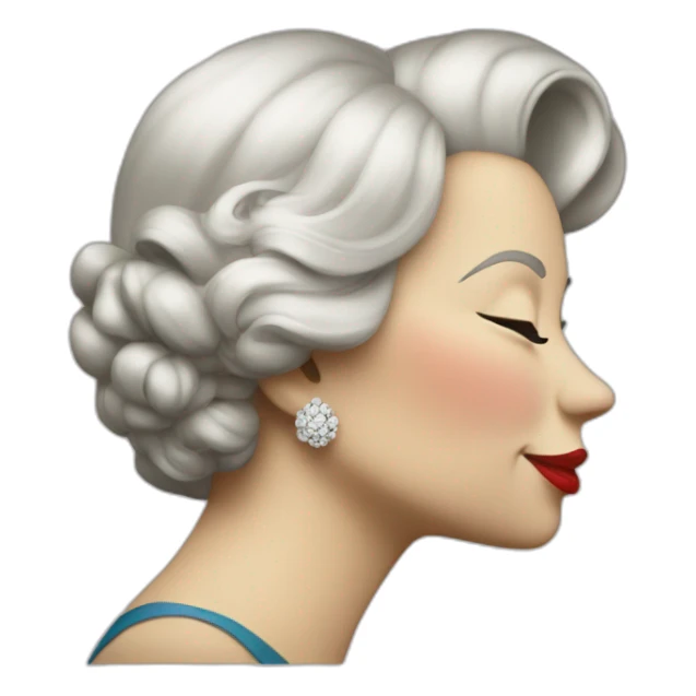 Elisabeth II Kiss peineta sticker