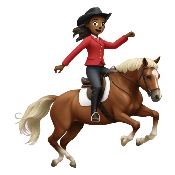 Horse jumping girl sticker