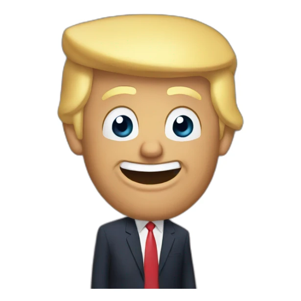 Trump qui fait un doigt sticker