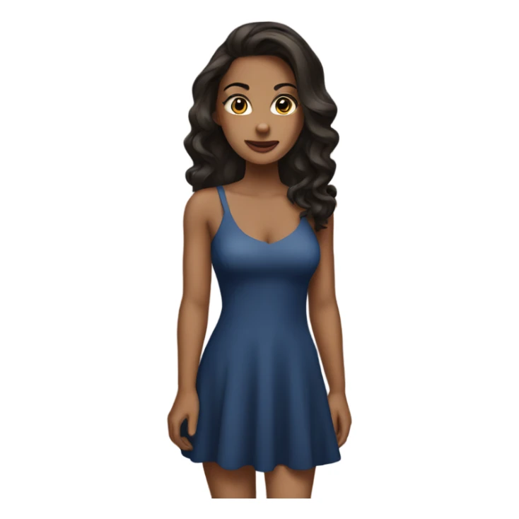 Hot brunette wearing a dress sticker