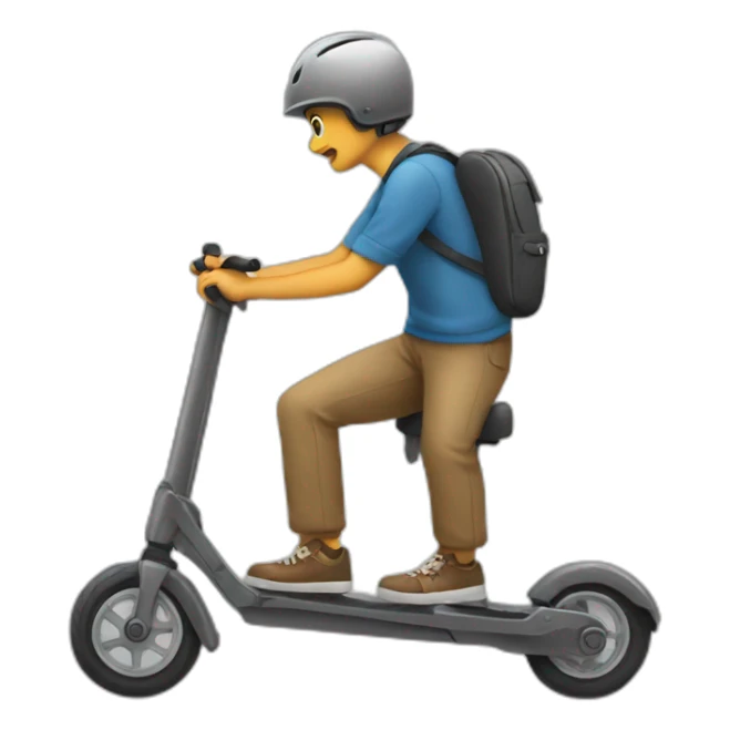 chat qui fait de la trottinette sticker