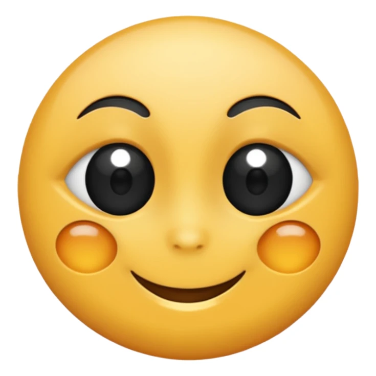 🙂 in completely black with white eyes and smile sticker