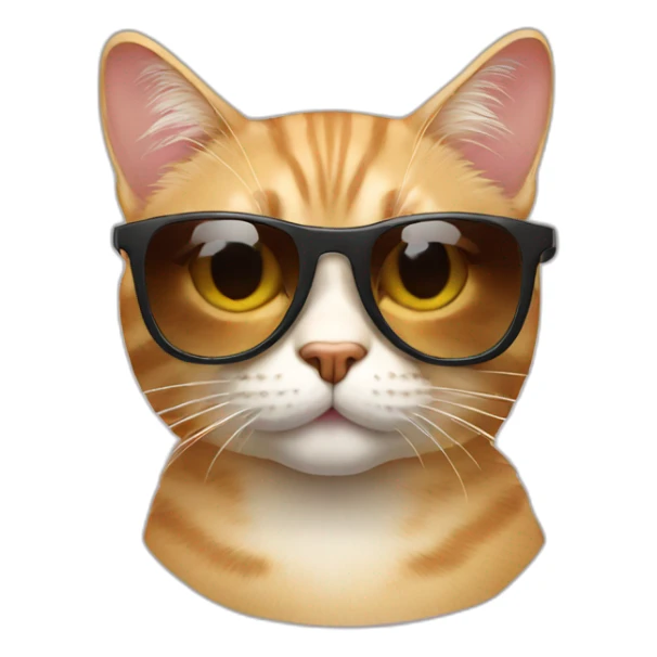 Cat with sunglasses sticker