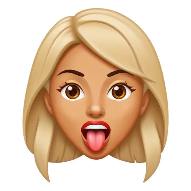 Woman shaking her tongue out sticker
