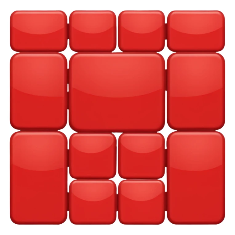 sada cervenych ctverecku ruznych odstinu sticker