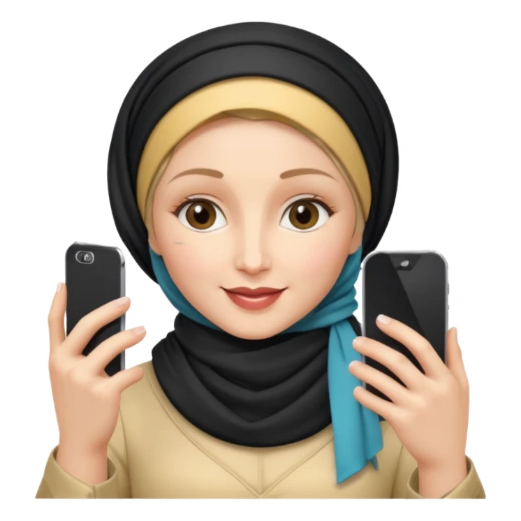 emoji della madonna che si scatta un selfie 
 sticker
