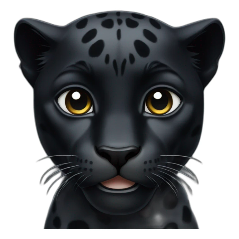 black panther with eyes or happy sticker