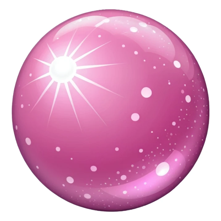 light pink iPhone-style party glitter ball sticker