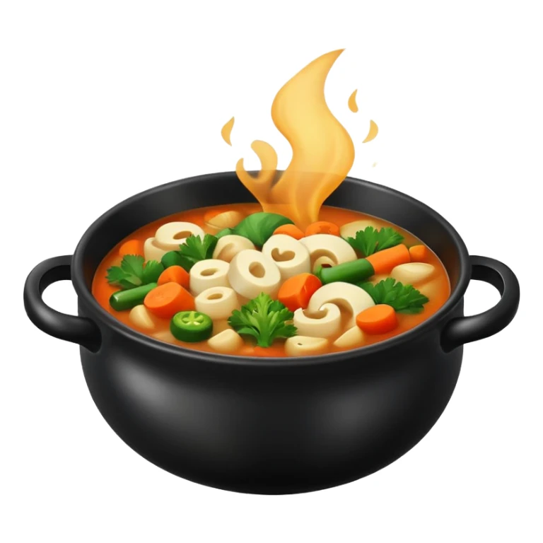 Realistic Soup in a black bowl   sticker