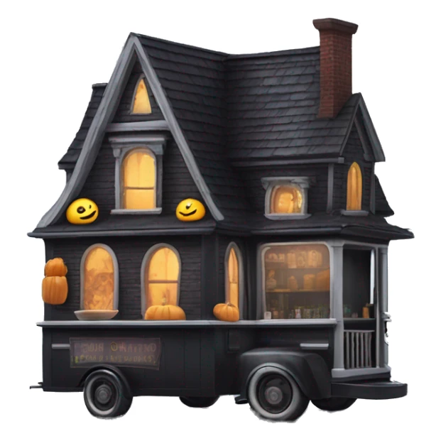 Realized Wednesday Addams haunted dream house on food truck  sticker