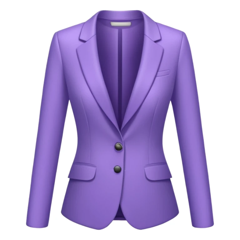 lavender-purple  Suit, smooth rounded neckline, simple design, glossy surface, plain background. Negative: Girls, only suit. sticker