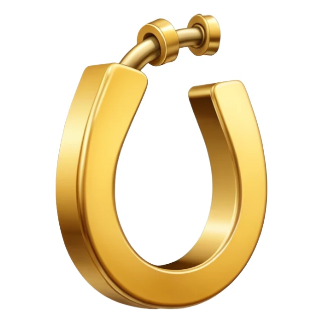 Golden horse shoe sticker