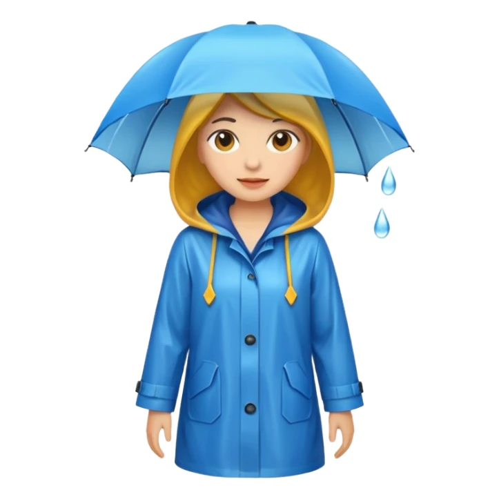 woman wearing a raincoat sticker