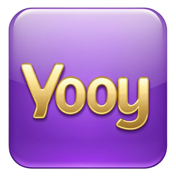 Shiny fancy purple text saying "YOU" sticker
