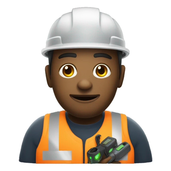 Roadmen with night vision device on his head and tools in his hand sticker