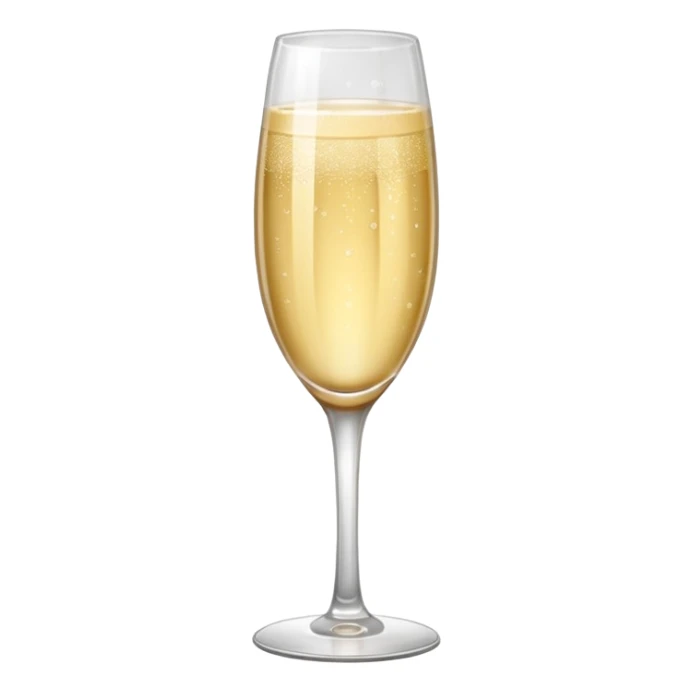 a glass of champagne with sparkling stars sticker