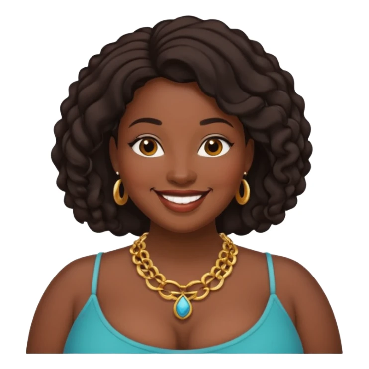 Curvy black woman sticker