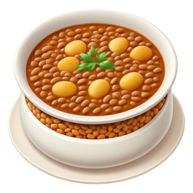 Cinematic Realistic Dal Dish Emoji, featuring a hearty lentil stew with aromatic spices rendered with lifelike textures and warm, comforting lighting. sticker