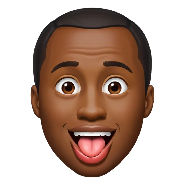 P Diddy with his tongue out sticker